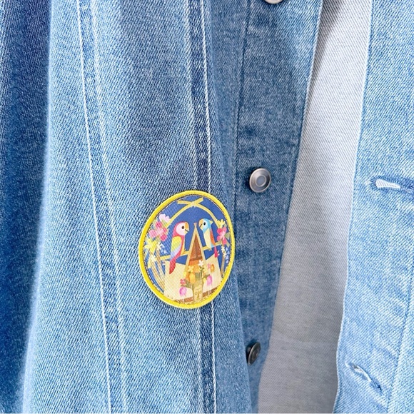 Disney Parks Joey Chou Magic Kingdom Castle Denim Jacket XXL NWT NEW 2023 - Picture 5 of 6
